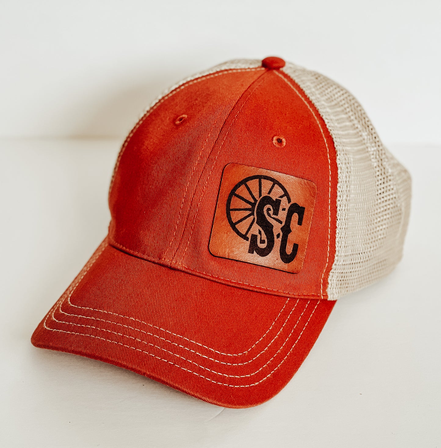 Custom Unstructured Leather Patch Hat